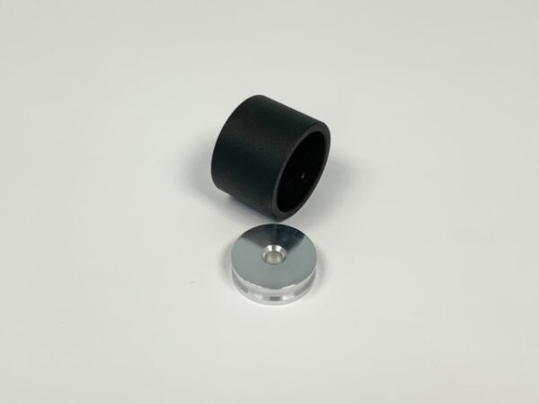 Garderobestang extra stevig zwart fijnstructuur blind Ø35 mm - Afbeelding 3