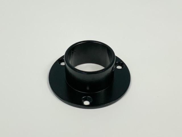 Flens-rozet zwart fijnstructuur RVS-INOX Ø33.7 mm kunt u ook in natte ruimten toepassen.