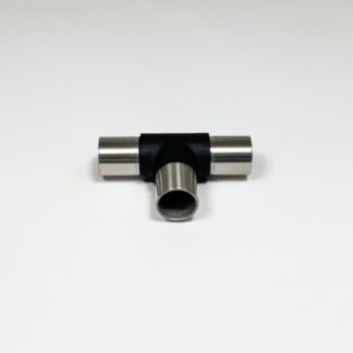 Buisverbinder zwart T-koppeling RVS-INOX