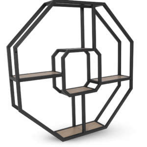 Design wandmeubel in honingraat