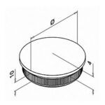 Eindkap vlak voor buis RVS-INOX 304 Easy Hit Ø42.4 - Afbeelding 3