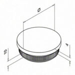 Eindkap afgerond voor buis RVS-INOX 304 Easy Hit Ø42.4 - Afbeelding 3