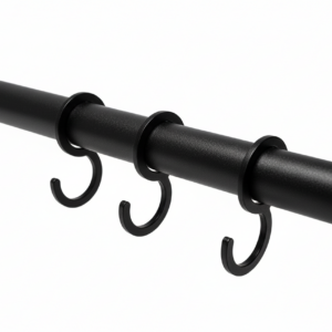 Garderobehaken zwart fijnstructuur