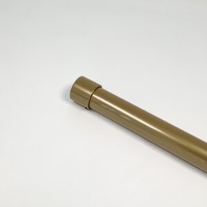 Garderobestang blind RAL 1036 goud met een flens voor blinde montage.