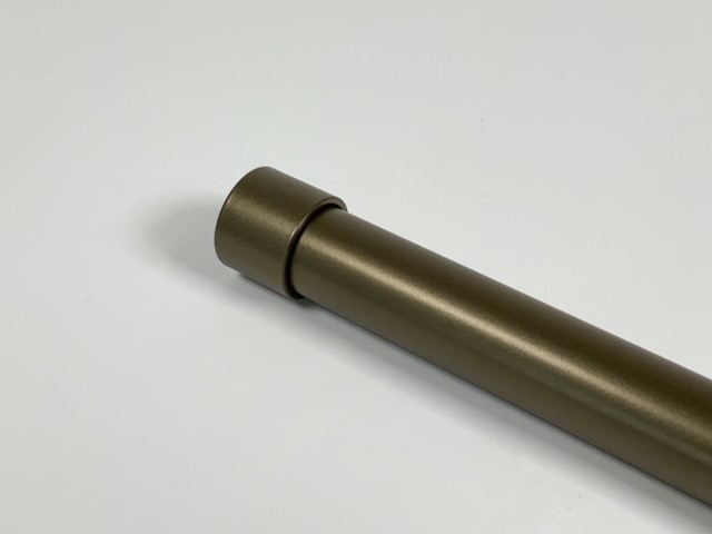 Garderobestang extra stevig in brons blind Ø35 mm