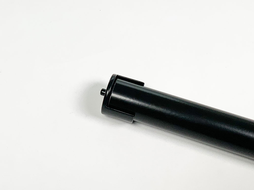 Garderobestang voor half open flens - Ø25.4 mm zwart fijnstructuur - Afbeelding 4