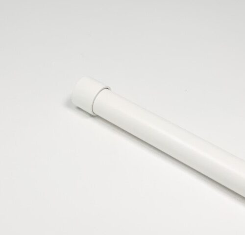 Garderobestang in wit RAL 9010 blind