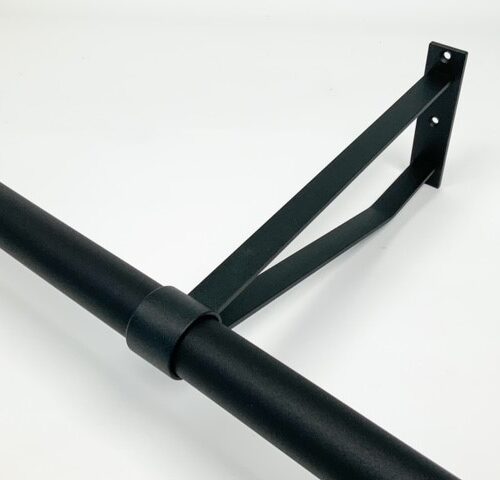 Garderobesteun extra sterk RAL 9005 zwart fijnstructuur 32 mm