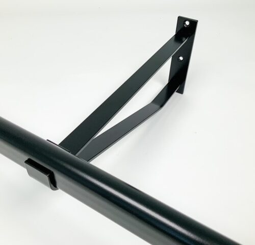 Garderobesteun extra sterk zwart voor buis ovaal