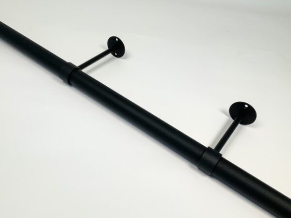 Afstandsteun zwart fijnstructuur Ø25 mm – 8 cm tot hart buis - Afbeelding 3