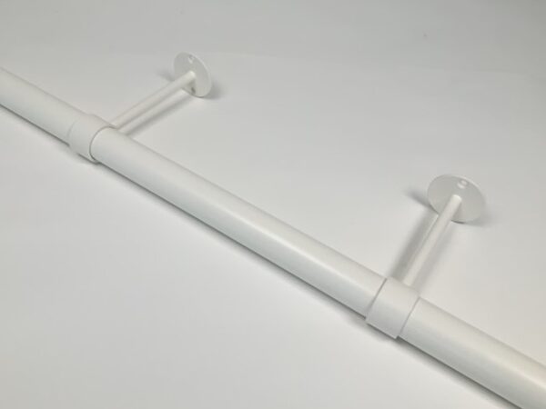 Afstandsteun wit Ø32 mm - 8 cm tot hart buis - Afbeelding 2