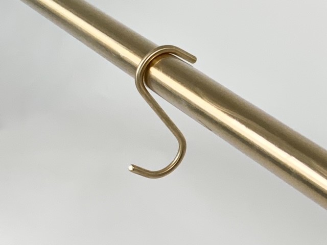 S-Haak messing klein model