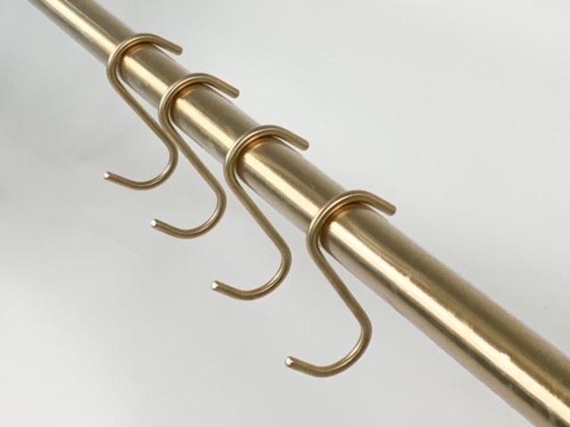 S-Haak messing klein model