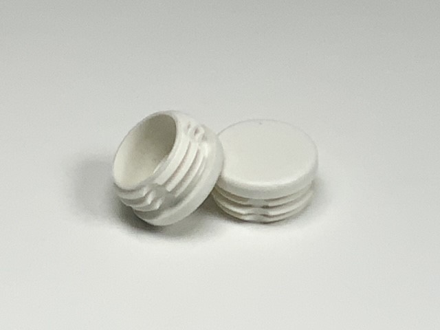 Inslagdop kunststof rond wit