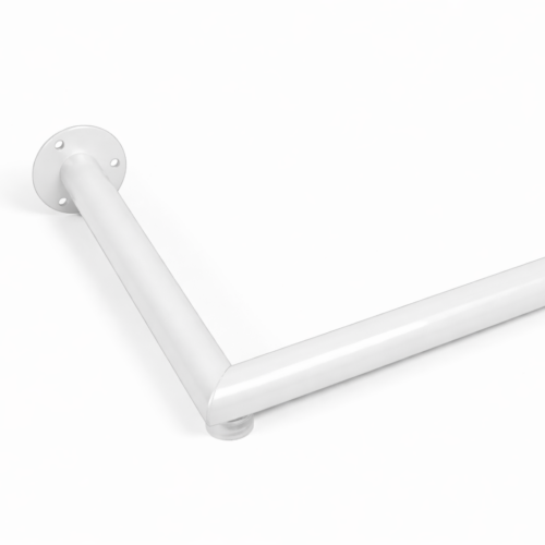 Garderobestang met hoek wit