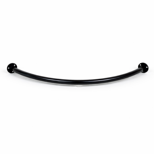 Garderobestang gebogen 90 graden zwart