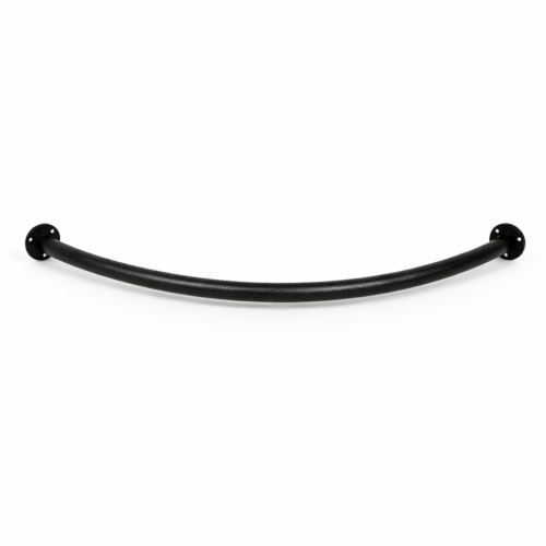 Garderobestang gebogen 90 graden zwart fijnstructuur