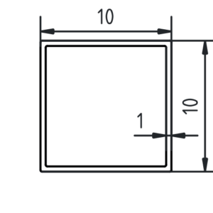 Koker 10 x 10 x 1