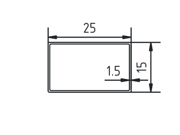 Koker 25 x 15 x 15