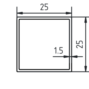 Koker 25 x 25 x 15