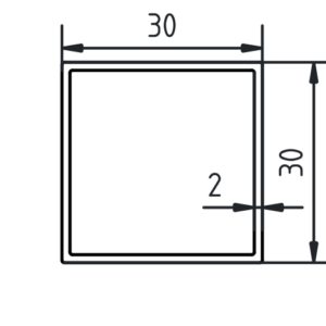 Koker 30 x 30 x 2