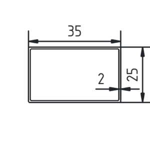 Koker 35 x 25 x 2