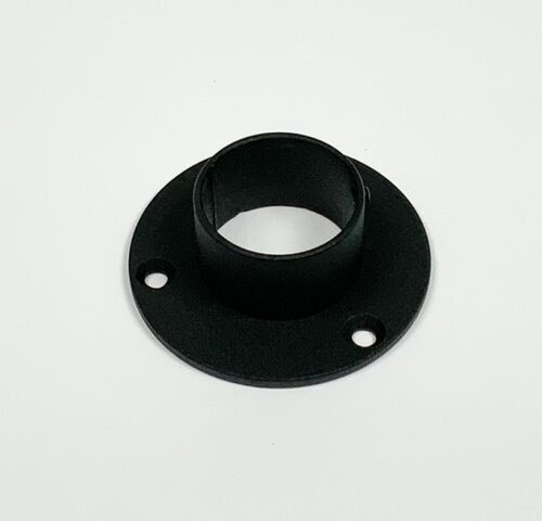 Eindsteun voor voetrail in RAL 9005 zwart fijnstructuur. Diameter 35 mm.