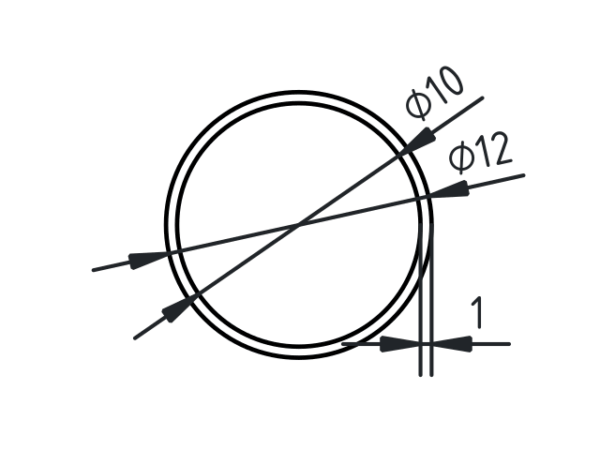 Buis aluminium brut Ø12x1 mm - Afbeelding 2