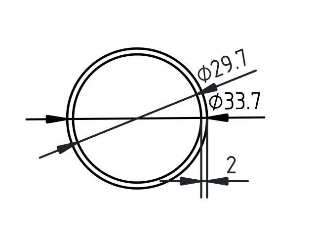 Buis RVS-INOX geslepen 337 x 2