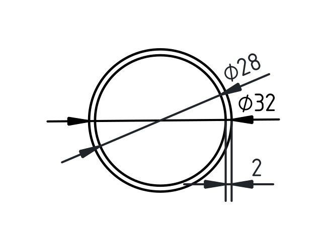 Buis goud Ø32x2.0 mm - Afbeelding 9