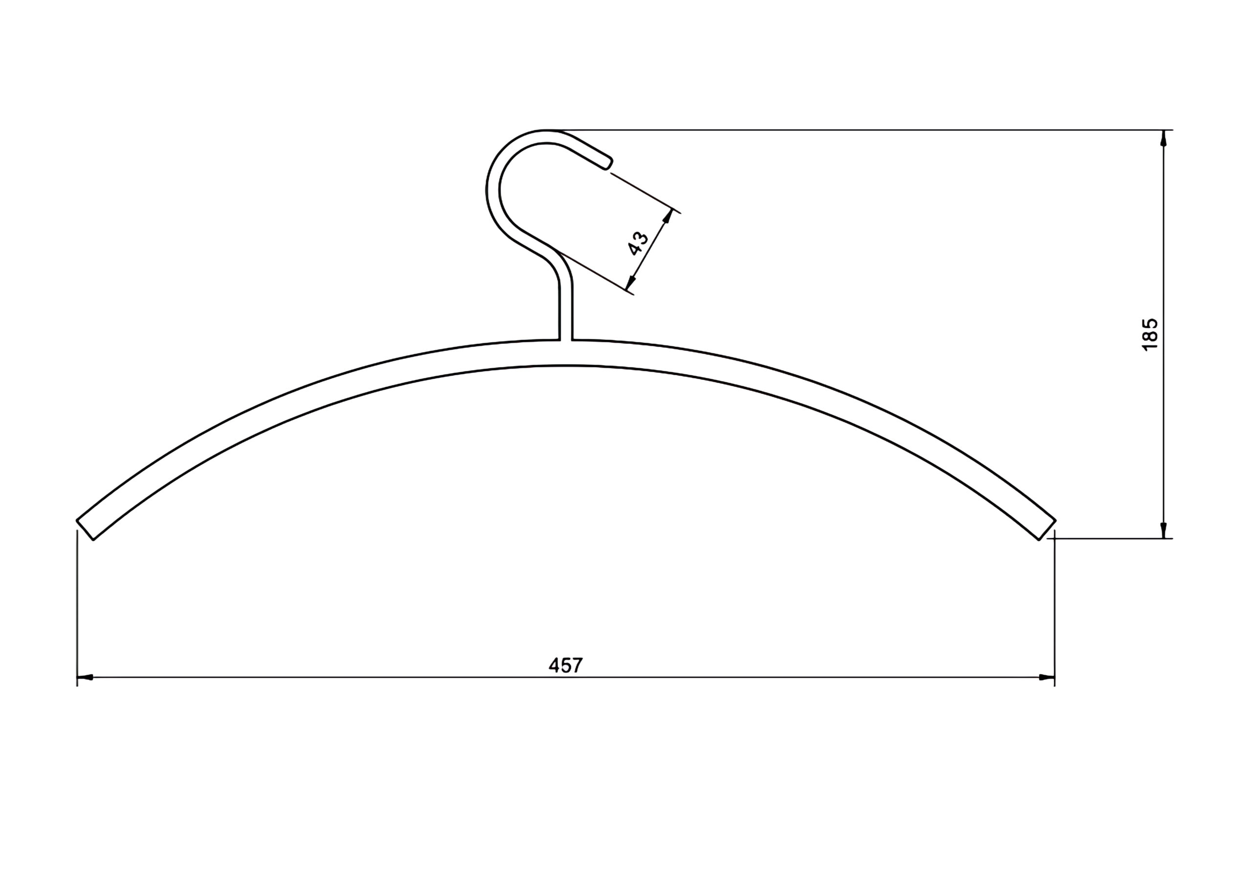 kledinghanger maatvoering detail