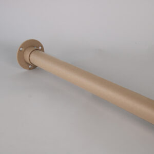 Garderobestang in de kleur Quartz 2 met flens-rozet. In diameter 25 mm en in diameter 32 mm.