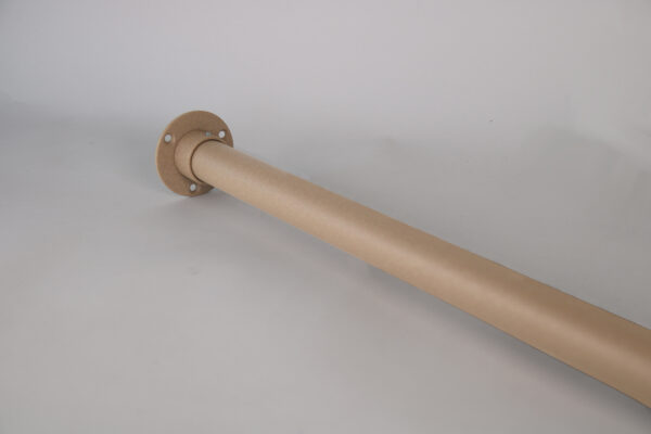 Garderobestang in de kleur Quartz 2 met flens-rozet. In diameter 25 mm en in diameter 32 mm.