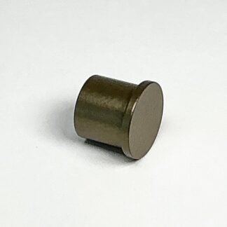 Eindkap in de kleur brons. Geschikt voor buis met diameter 35 mm. Basismateriaal is staal. Afwerking gecoat.