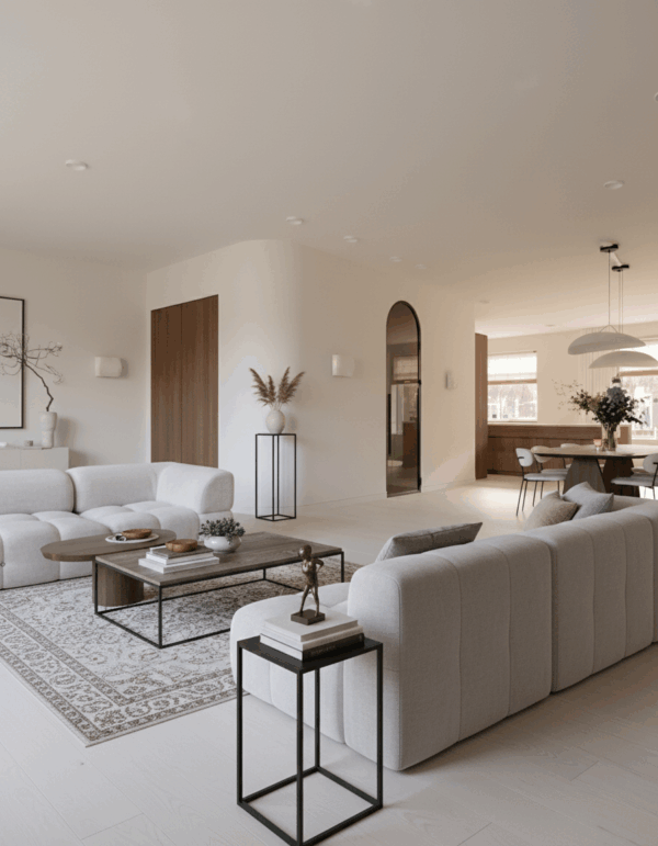 Stalen pilaar met interieur stijl