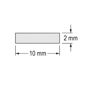 aluminium strip 10x2 detailtekening.