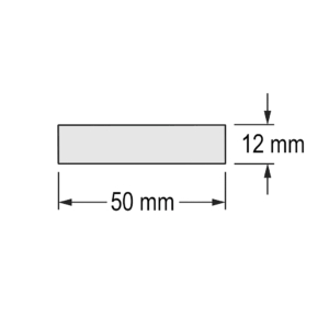aluminium strip 50x12 detailtekening.