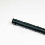 Garderobestang Ø32 mm voor half open buissteun in zwart fijnstructuur